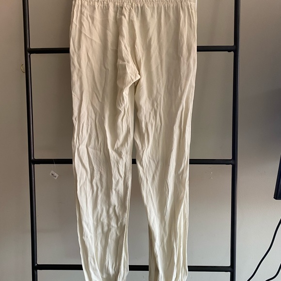 MONROW Crepe Skinny Pants, bone, size XS - Picture 3 of 4